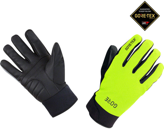 Gorewear C5 Gore Tex Thermo Gloves - Neon Yellow/Black Small