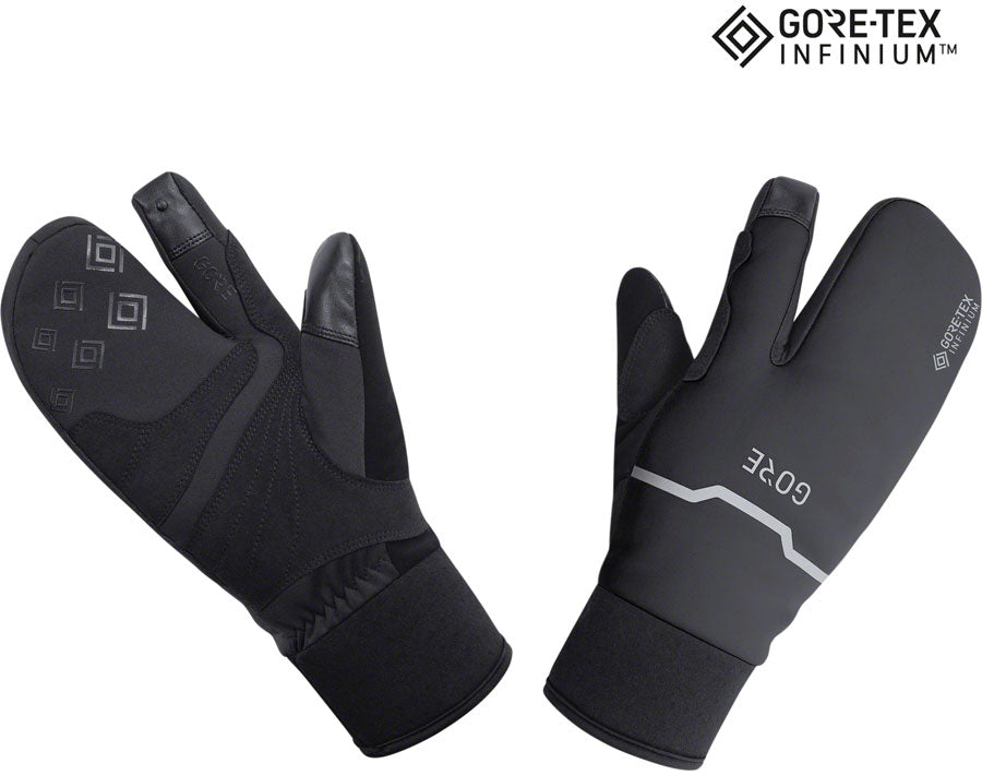 Gorewear Gore Tex Windstopper Infinium Thermo Split Gloves - BLK Lobster Style X-Large