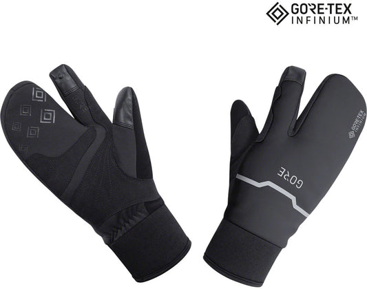 Gorewear Gore Tex Windstopper Infinium Thermo Split Gloves - BLK Lobster Style X-Large
