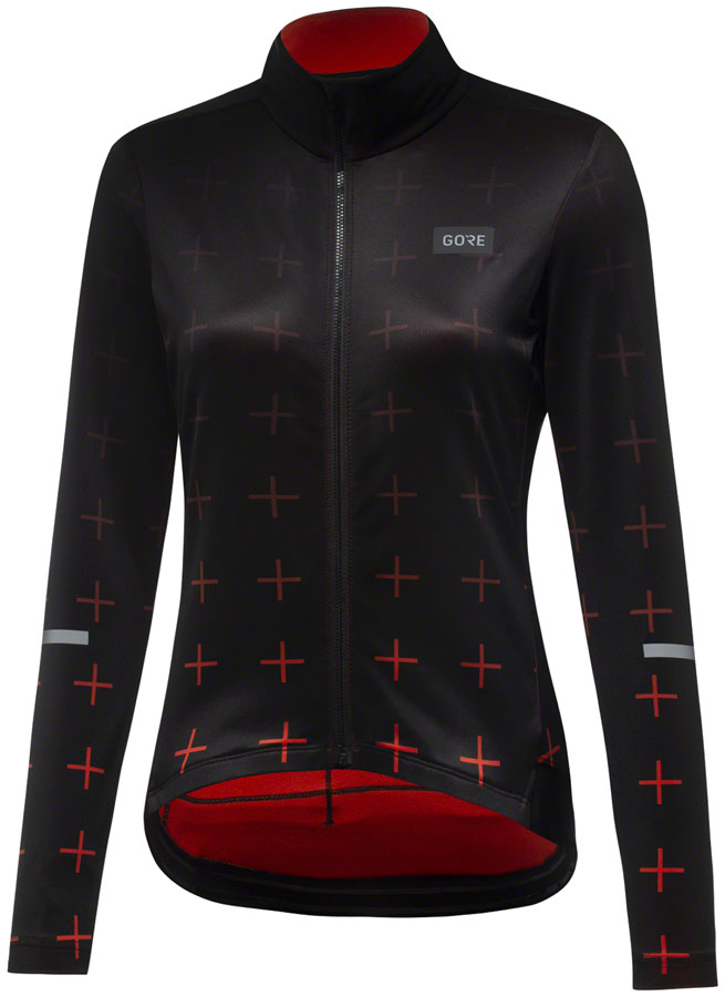 Gorewear Progress Thermo Jersey - Black/Fireball Womens Small