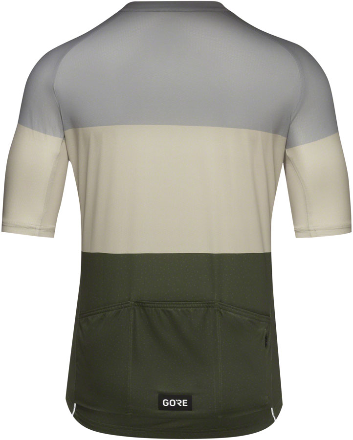 Gorewear Spirit Stripes Jersey - Lab Gray/Beige Mens X-Large