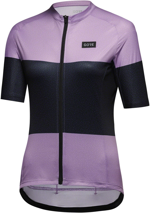 Gorewear Spirit Stripes Jersey - Purple/Orbit Blue Womens Medium 8/10