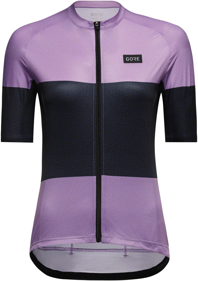 Gorewear Spirit Stripes Jersey - Purple/Orbit Blue Womens Medium 8/10