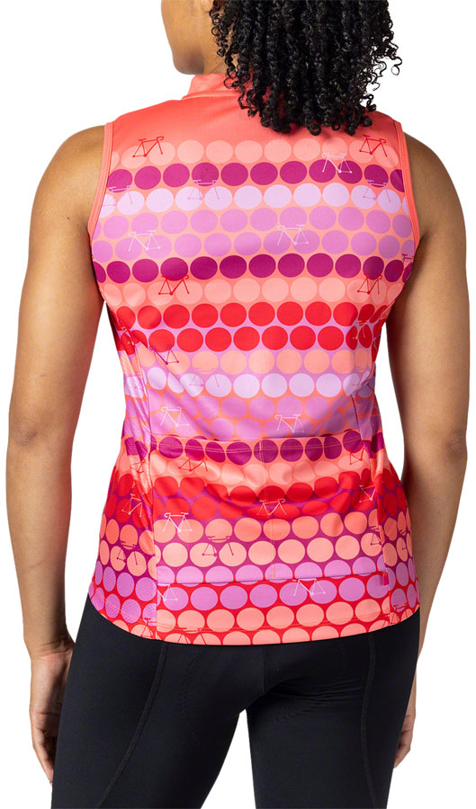 Terry Breakaway Mesh Sleeveless Jersey - Pink Dot Small