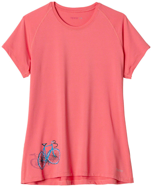 Terry Tech Short Sleeve T-Shirt - Coral Shadow Medium