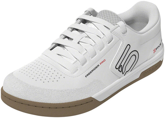Five Ten Freerider Pro Flat Shoes - Mens FTWR White/Core Black/Red 12.5