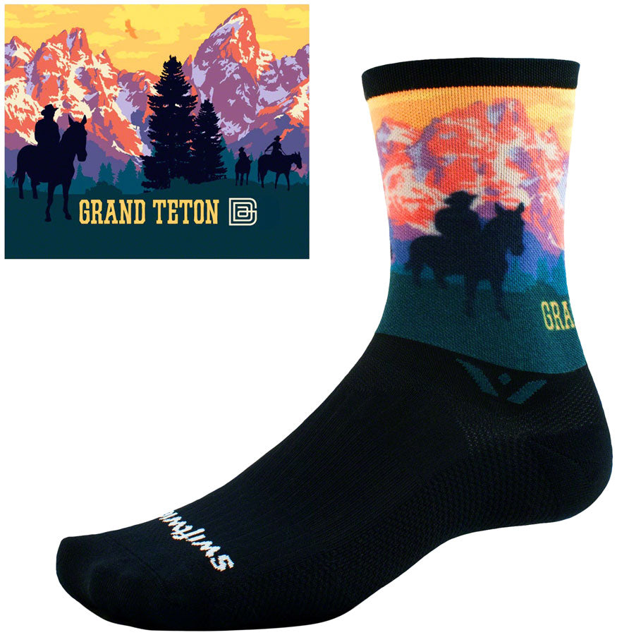 Swiftwick Vision Six Impression National Park Socks - 6" Grand Teton X-Large