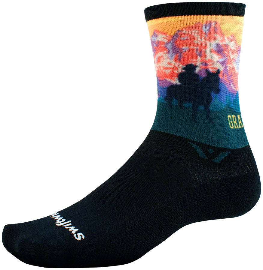 Swiftwick Vision Six Impression National Park Socks - 6" Grand Teton X-Large