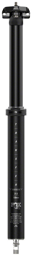FOX Transfer Performance Elite Dropper Seatpost - 30.9 mm 120 mm Internal Routing Anodized BLK
