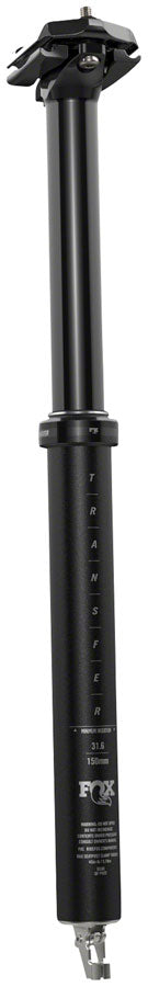 FOX Transfer Performance Elite Dropper Seatpost - 31.6 mm 180 mm Internal Routing Anodized BLK