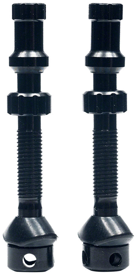 Stans Tubeless Exo-Core Valve Stems - Alloy Regular Black Pair
