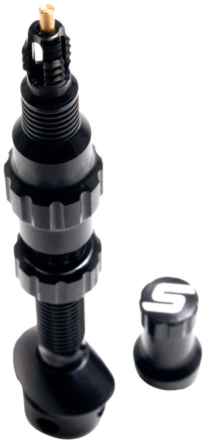 Stans Tubeless Exo-Core Valve Stems - Alloy Medium Black Pair