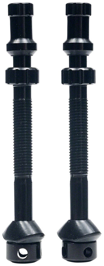 Stans Tubeless Universal+ Valve Stems - Alloy Tall Black Pair
