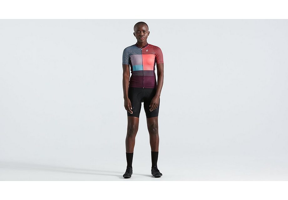Specialized sl+ logo stripe jersey ss wmn vivid coral xs