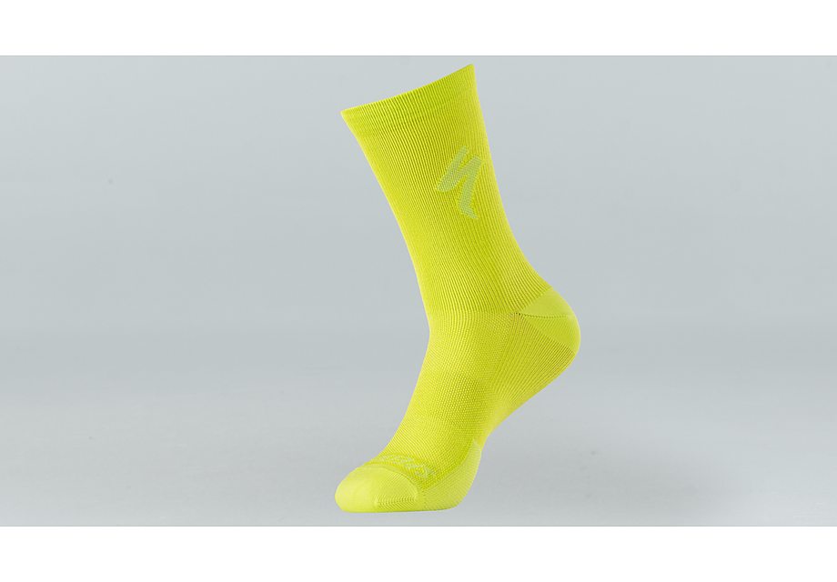 Specialized soft air tall logo sock hyper green m