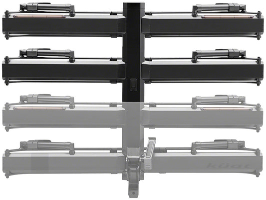 Piston Pro X Hitch Bike Rack Add-On - 2-Bike LED Lights 4-Pin Plug Kashima Coat Galaxy Gray