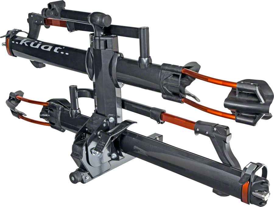 Kuat NV 2.0 Hitch Bike Rack - 2-Bike 1-1/4" Receiver Metallic Gray/Orange