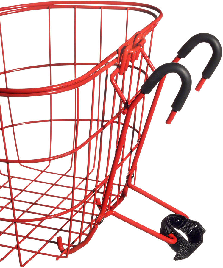 Nantucket Surfside Adult Wire D Handlebar Basket - Red