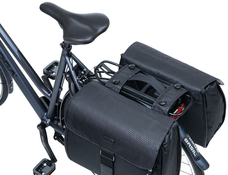 Basil Double Pannier Handle Uniuversal Bridge MIK Adaptor Plate BLK