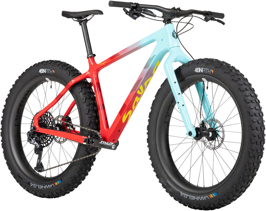 Salsa Beargrease Carbon X01 Fat Tire Bike - 27.5" Carbon Red/Teal Fade X-Large
