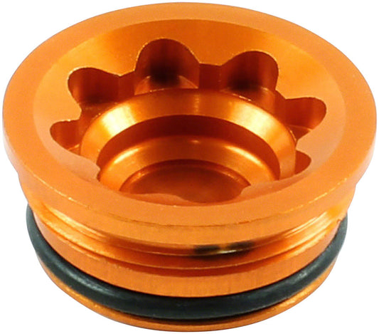 Hope V4 Small/E4 Disc Brake Caliper Bore Cap - Orange