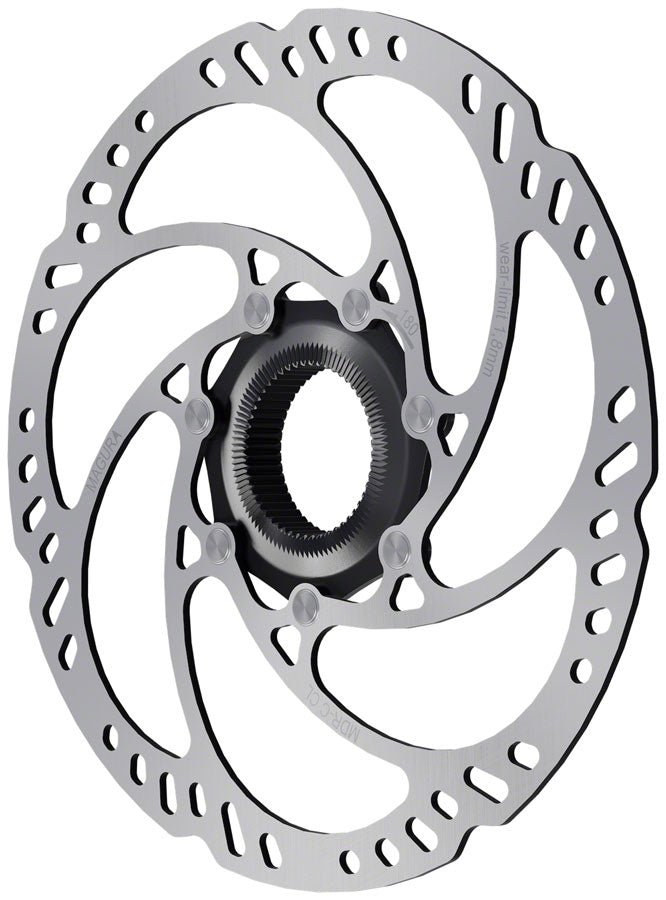 Magura MDR-C CL Disc Brake Rotor - 180mm Center Lock w/Lock Ring Thru Axle eBike Optimized Silver