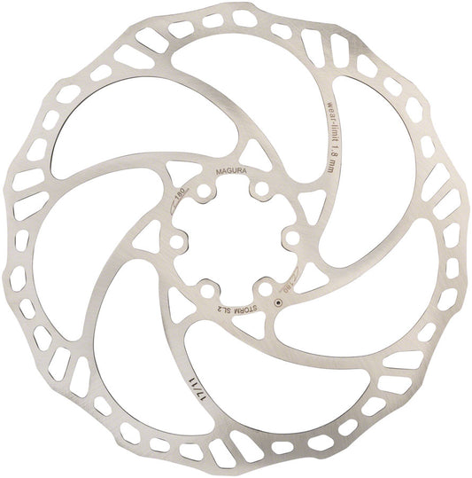 Magura Storm SL.2 Disc Brake Rotor - 180mm 6-Bolt Silver