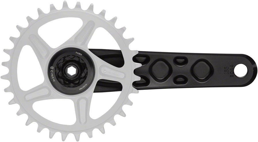 RaceFace Turbine Crankset - 175mm Direct Mount 136mm Spindle CINCH Interface 7050 Aluminum BLK
