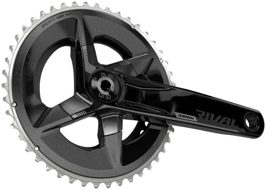 SRAM Rival AXS Crankset - 170mm 12-Speed 48/35t 107 BCD DUB Spindle Interface BLK D1
