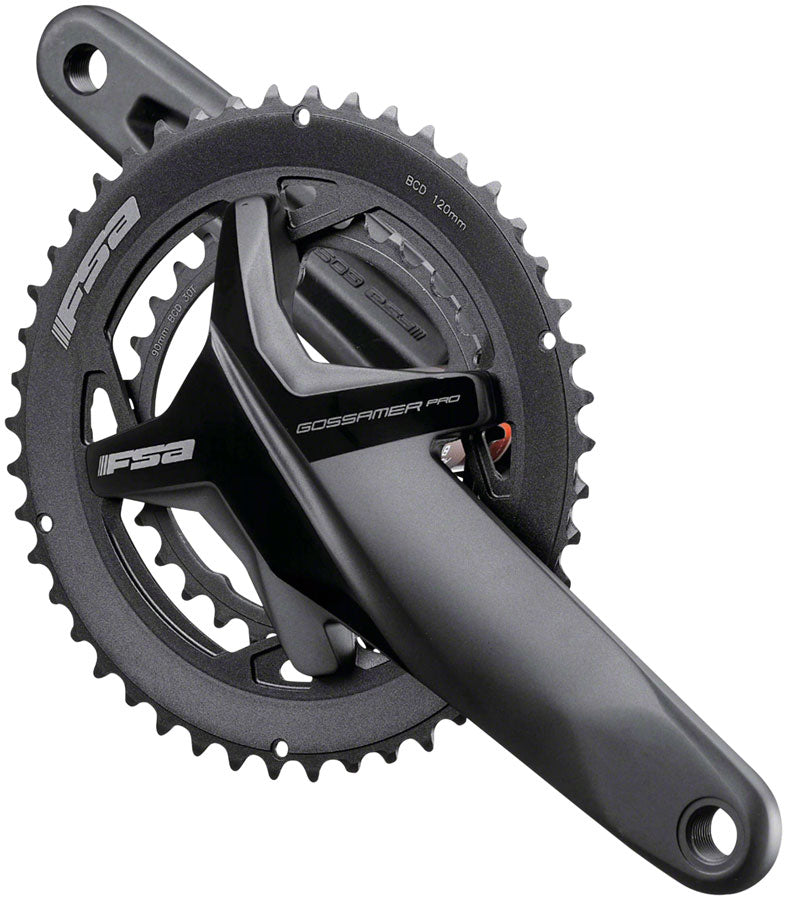 Full Speed Ahead Gossamer Pro BB386EVO Crankset - 172.5mm 11/12-Speed 50/34t 120/90 BCD 386 EVO Spindle Interface BLK