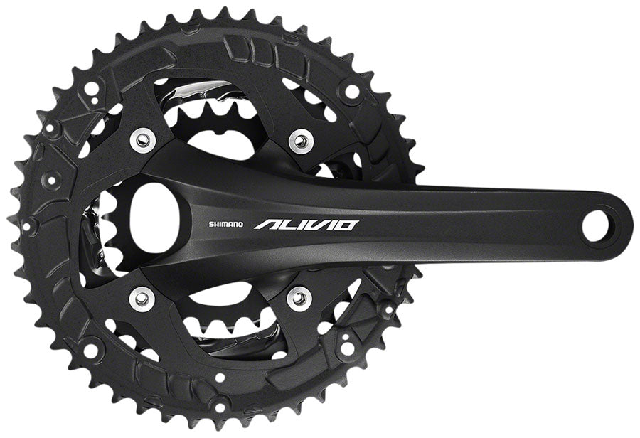 Shimano Alivio FC-T4060 Crankset - 175mm 9-Speed 48/36/26t 104/64 BCD Hollowtech II Spindle Interface BLK