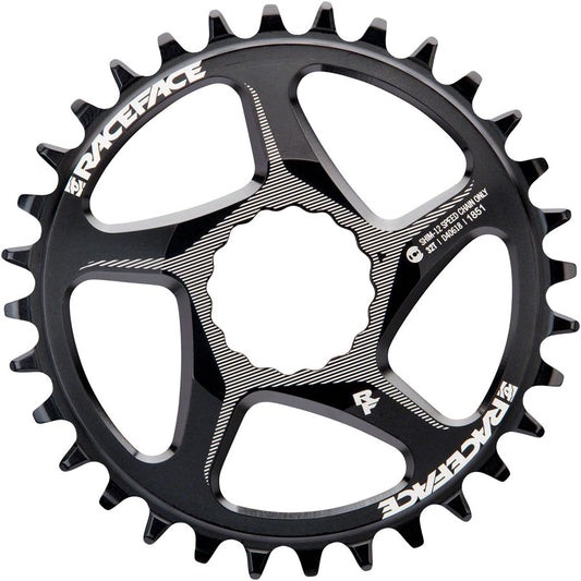 RaceFace Narrow Wide Direct Mount CINCH Steel Chainring - Shimano 12-Speed requires Hyperglide+ compatible chain 32t BLK