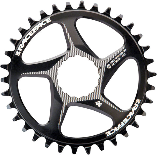 RaceFace Narrow Wide Direct Mount CINCH Steel Chainring - Shimano 12-Speed requires Hyperglide+ compatible chain 34t BLK