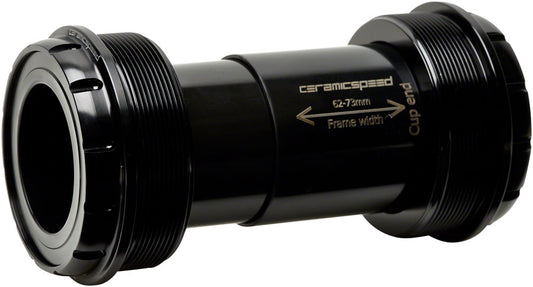 CeramicSpeed T47/73 Bottom Bracket - 30mm Spindle Coated Races Black