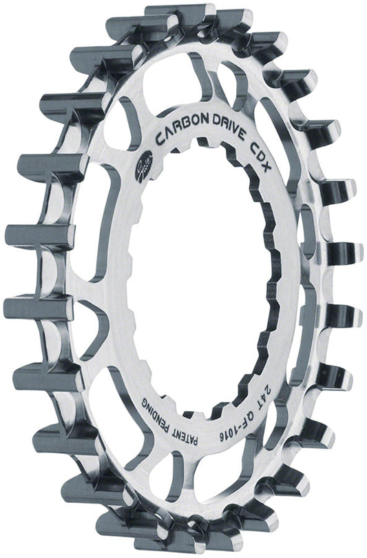 Gates Carbon Drive CDX CenterTrack Front Sprocket  - 24t For Bosch GEN 2 Silver