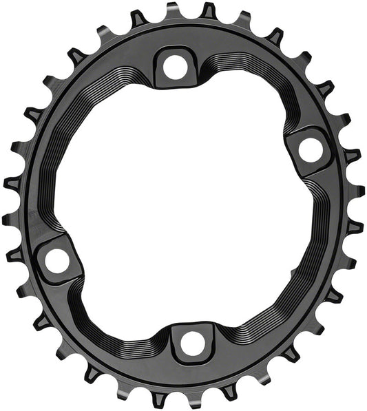 absoluteBLACK Oval 96 BCD Chainring - 32t 96 Shimano Asymmetric BCD 4-Bolt Requires Hyperglide+ Chain BLK
