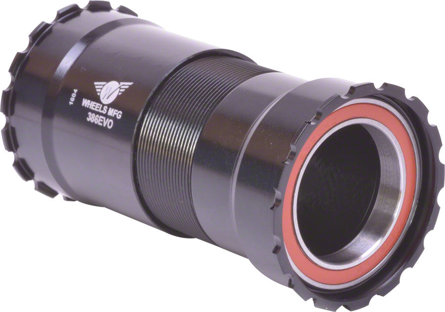 Wheels Manufacturing 386 EVO Bottom Bracket Angular Contact Bearings BLK Cups