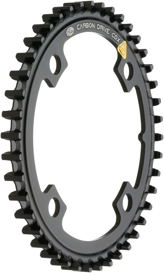 Gates Carbon Drive CDX CenterTrack Front Belt Drive Ring - 39t 4-Bolt 104mm BCD BLK