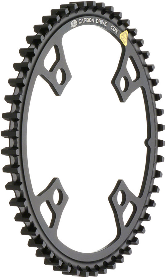 Gates Carbon Drive CDX CenterTrack Front Belt Drive Ring - 50t 4-Bolt 104mm BCD BLK