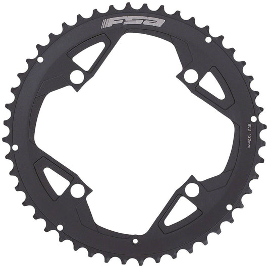 Full Speed Ahead Gossamer Pro ABS Road Chainring - 48t Outer Ring 120mm BCD 4-Bolt Aluminum N11 BLK