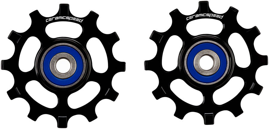 CeramicSpeed Pulley Wheels Shimano 11-Speed - 12 Tooth Narrow Wide Coated Races Alloy BLK