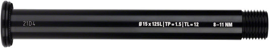 WHISKY No.9 Thru Bolt - 15mm 125mm P1.5 TL12 Black