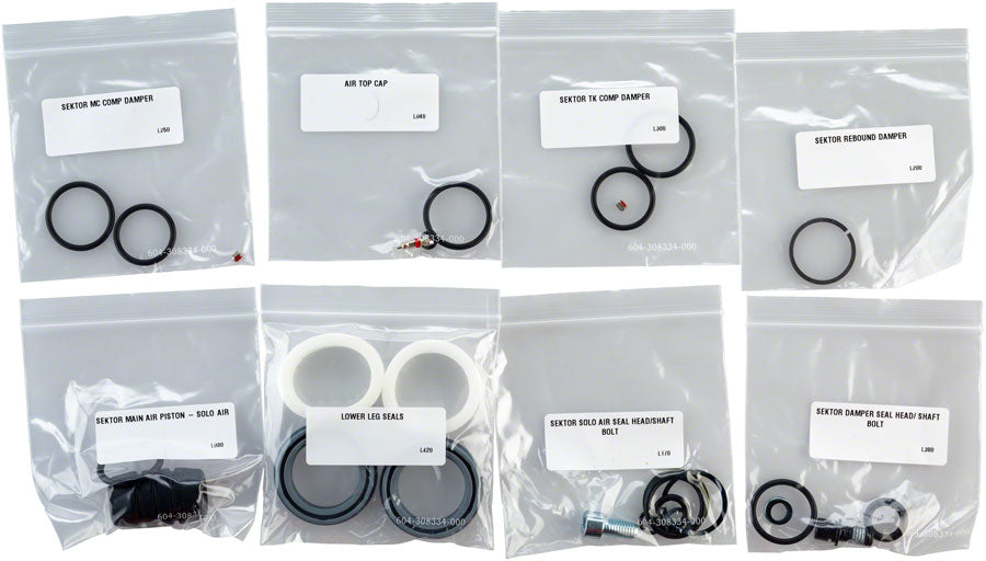 RockShox Full Service Kit Sektor Gold includes solo air damper seals hardware
