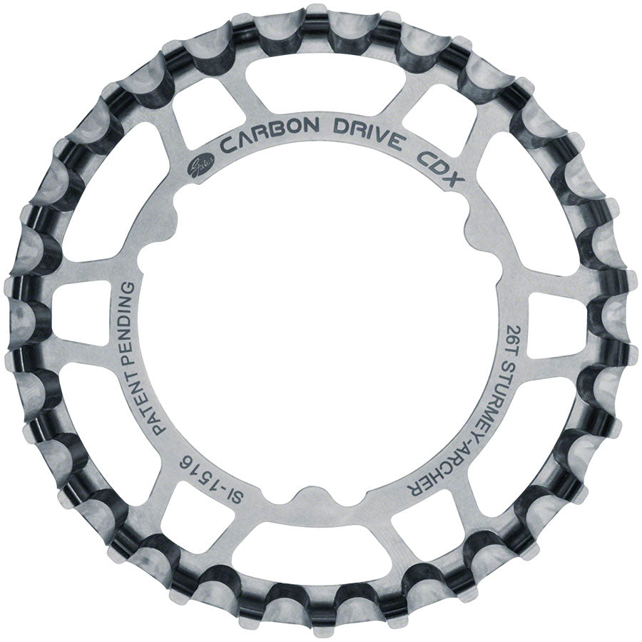 Gates Carbon Drive CDX CenterTrack Rear Sprocket - 26t For Sturmey-Archer 46.87mm 3-Lobe Silver
