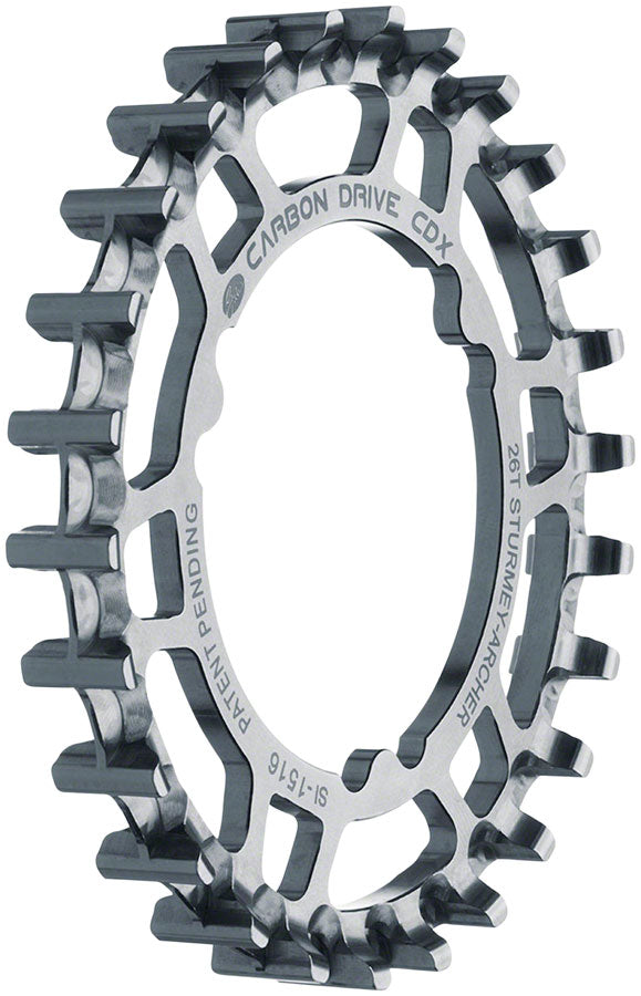 Gates Carbon Drive CDX CenterTrack Rear Sprocket - 26t For Sturmey-Archer 46.87mm 3-Lobe Silver