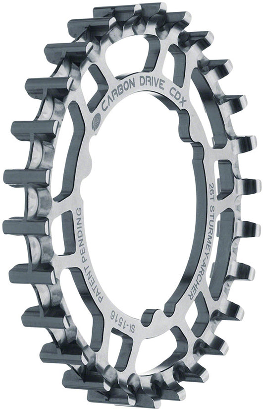 Gates Carbon Drive CDX CenterTrack Rear Sprocket - 26t For Sturmey-Archer 46.87mm 3-Lobe Silver