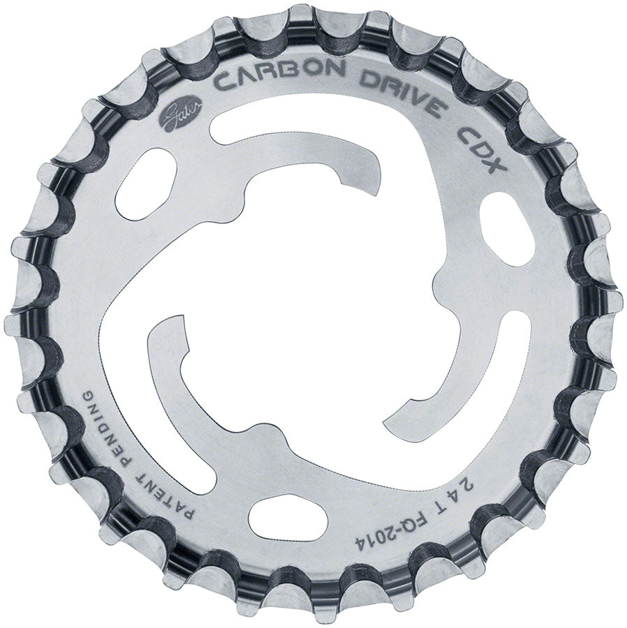 Gates Carbon Drive CDX CenterTrack 3-Lobe SureFit™ Rear Sprocket - 24t Shimano/SRAM 3-Lobe Silver