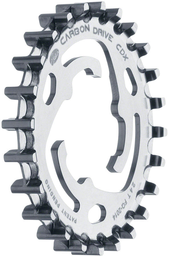 Gates Carbon Drive CDX CenterTrack 3-Lobe SureFit™ Rear Sprocket - 24t Shimano/SRAM 3-Lobe Silver