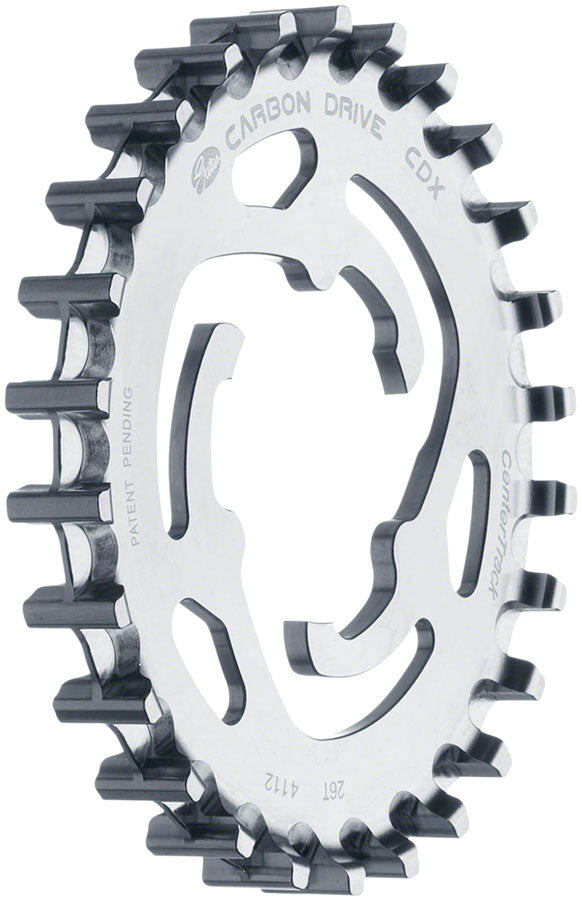 Gates Carbon Drive CDX CenterTrack 3-Lobe SureFit™ Rear Sprocket - 26t Shimano/SRAM 3-Lobe Silver