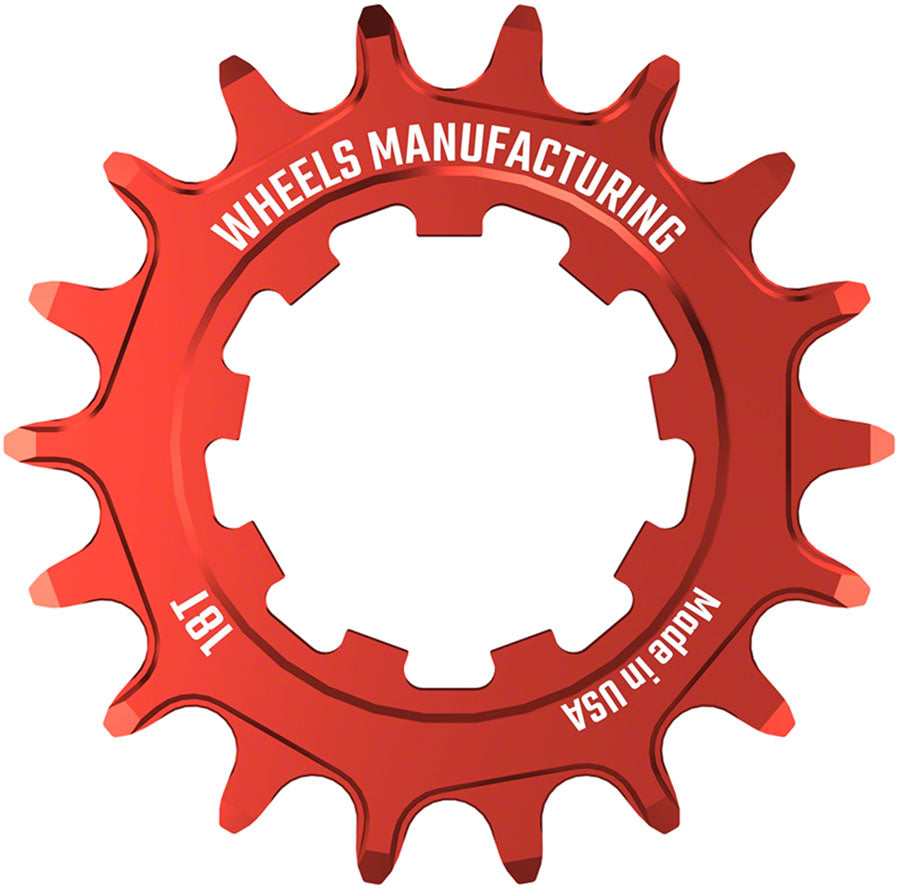 Wheels Manufacturing SOLO-SPEED Cog - 18t Fits SOLO-SPLINE SOLO-XD kits Red